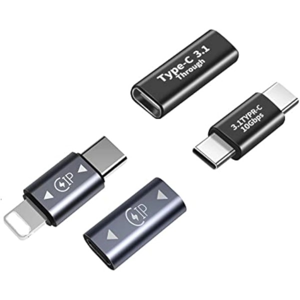 HAOQUOOU USB C Adapter (4 pcs), Supports Charging and Data