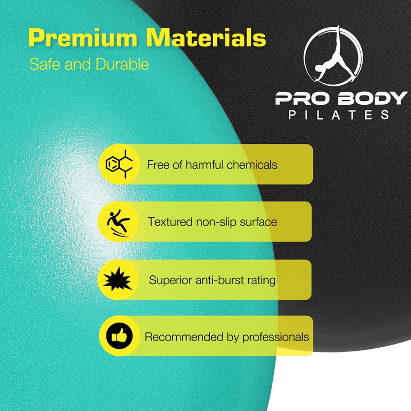 Mini Exercise Ball with Pump - 9 inch Small Bender