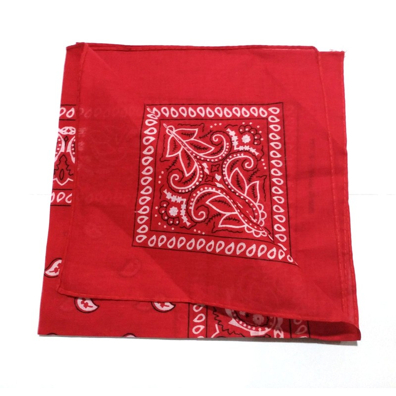 combocube 12 Pack(one dozen) Multi-Purpose novelty Red Cotton Paisley Cowboy
