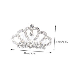 Beavorty Elegant Crystal Crown Tiara for Women Small Tiaras Hair Gems Wedding Headpiece Mini Crown Bridal Accessory