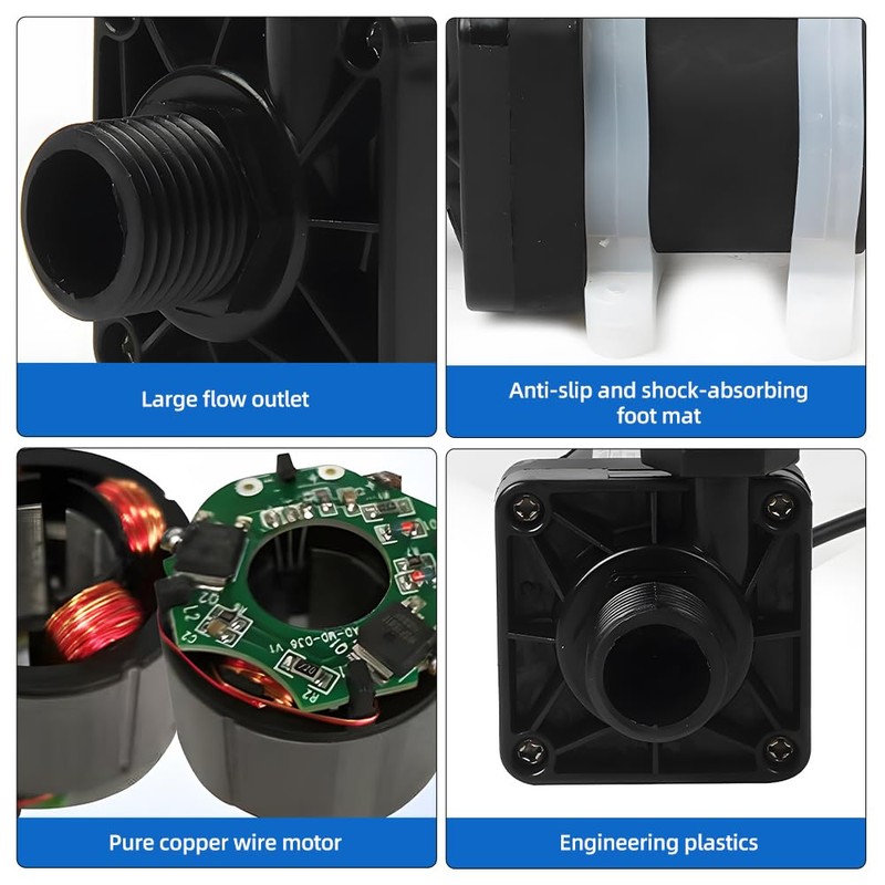 DC Brushless Pump-24V 700L/H 20W Micro Brushless Pump 5m/16.4FT High