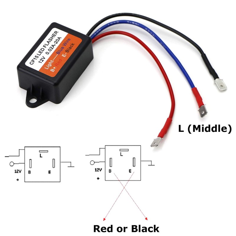 iJDMTOY 3-Pin CF13/CF14 Interchangeable CF15 Electronic LED Flasher Relay As