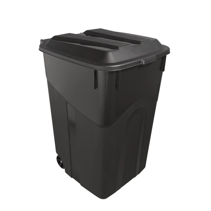 CHBcjq Heavy Duty Wheeled Plastic Garbage Can, 45 Gallon Capacity,