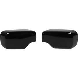 GOTOTOP Cubiertas de Espejo Cubierta de Espejo Lateral Negro Brillante Reemplazo Exterior de ABS Juego de 2 Piezas con Llave Protector contra Rayones Resistente a la Intemperie para Serie 3 E46 1998