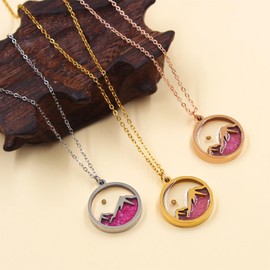 Yongxu Matthew 17:20 Jewelry Noctilucent Discoloration Mountain Mustard Seed Necklace Stainless Steel Move Mountains Necklace Faith Jewelry for Women Men