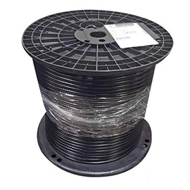 PHAT SATELLITE INTL 1000ft Coax RG6 Enhanced 3X Shields Messenger Cable, Aerial Messenger Wire Pole to Pole Strapping Cable, 18AWG 75 Ohm, Audio Video Antenna Cable TV Internet Coaxial