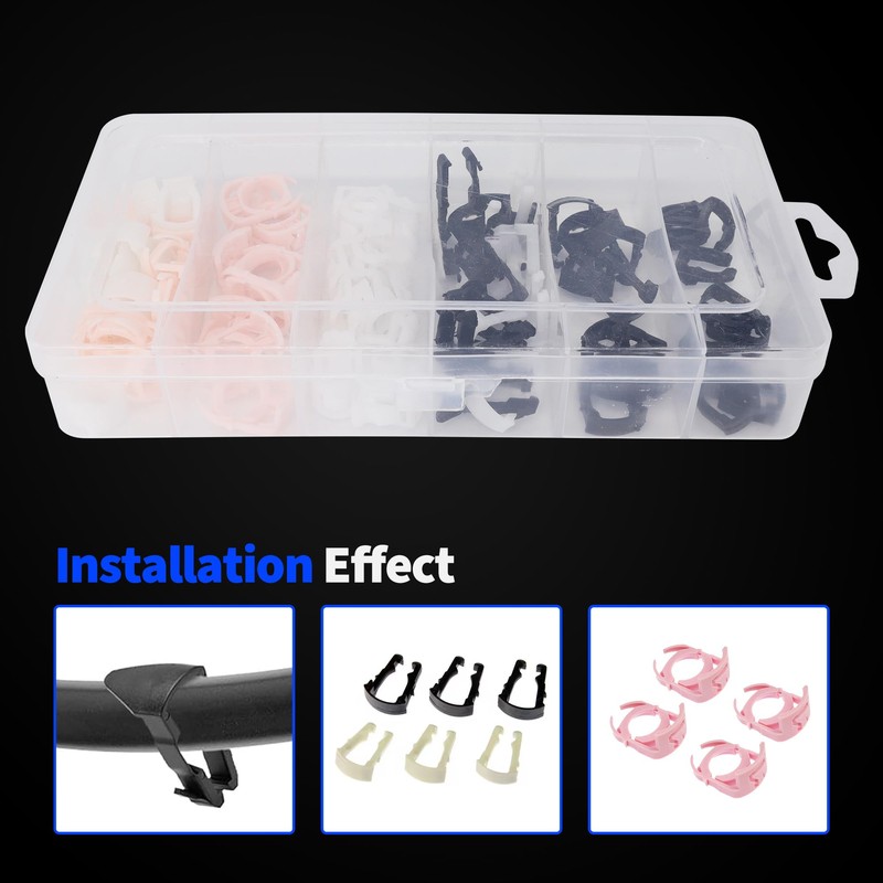 OXCANO 80Pcs Fuel Line Retainer Clips Assortment Kit, 8 Popular