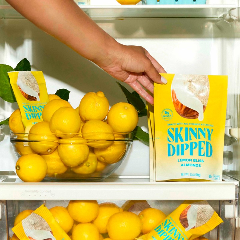 SkinnyDipped Lemon Bliss Almonds, Healthy Snack, Plant Protein, Gluten Free,