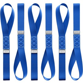 AUGO Heavy Duty Soft Loops –Pack of 6-1.5” x 17” Tie Down Anchor Straps for Use w/Ratchet Strap Hooks – 3000Lb Load Capacity & 10,000Lb Break Strength – Great for Motorcycle, Bike, Roof Rack, Etc.
