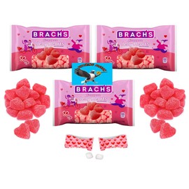 Cinnamon Jelly Cherry Hearts Valentine's Day Candy 36oz Bulk Gummy Chewy - Includes PITCHING PIGEON Brand Magnet