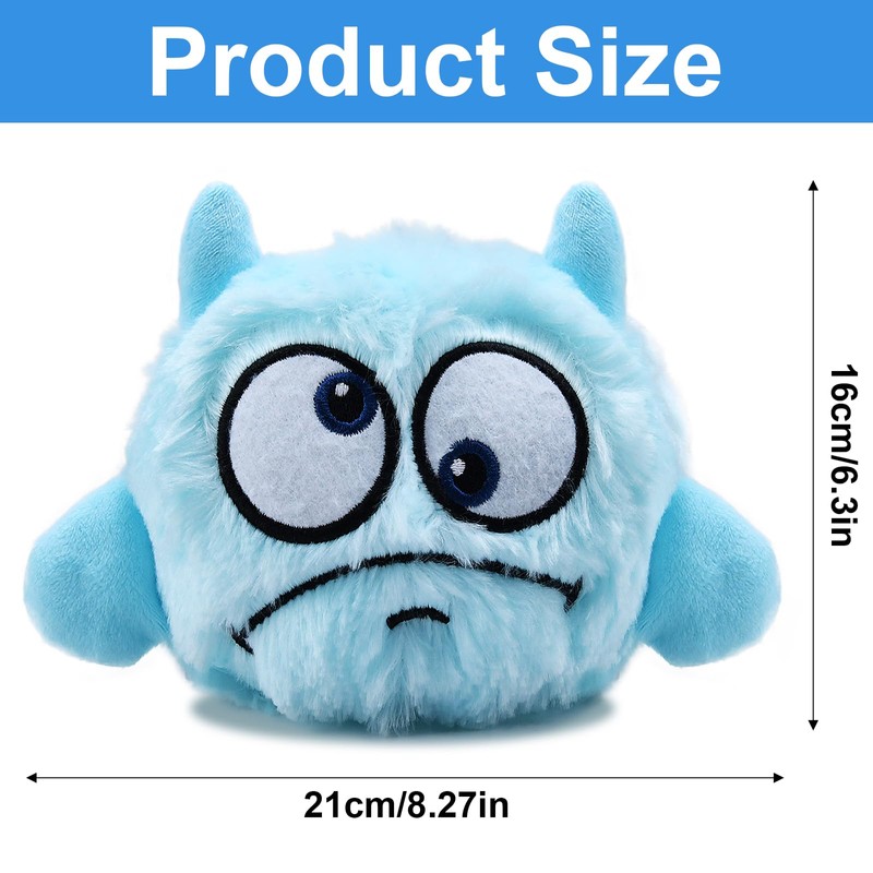 Moorstdel Interactive Dog Toy With Bouncing and Squeaking Ball, Washable