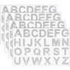 104 Letters 4 Sheets Rhinestone Letter Stickers,Flash Iron Sticker,Crystal gem