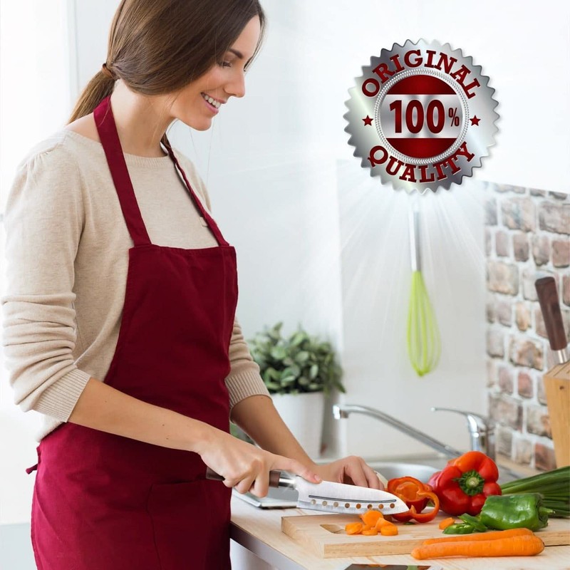 MIU Santoku Knife 7 inch, Multipurpose for Chef with Comfortable