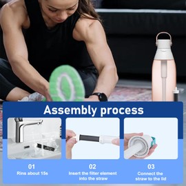 Xpopox 10 Pack Water Bottle Filters, Replacement for Brita Water Filter Compatible with Brita BB06 Hard Sided and Sport Bottle Filter #BB06