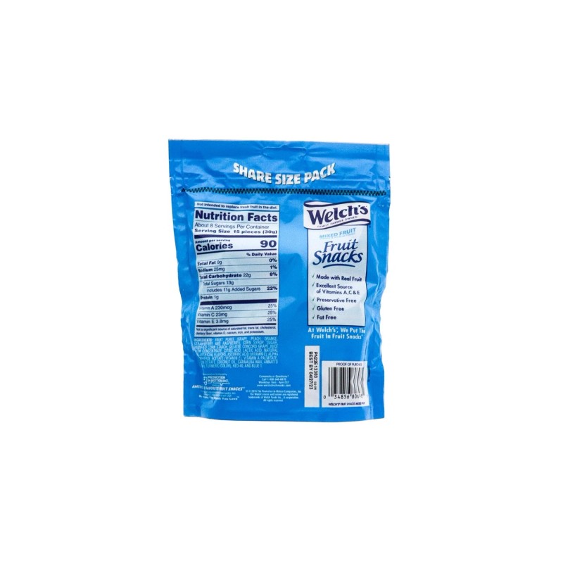 Welch's Welchs Fruit Snack Pouch Mix Fruit Pack Of 3