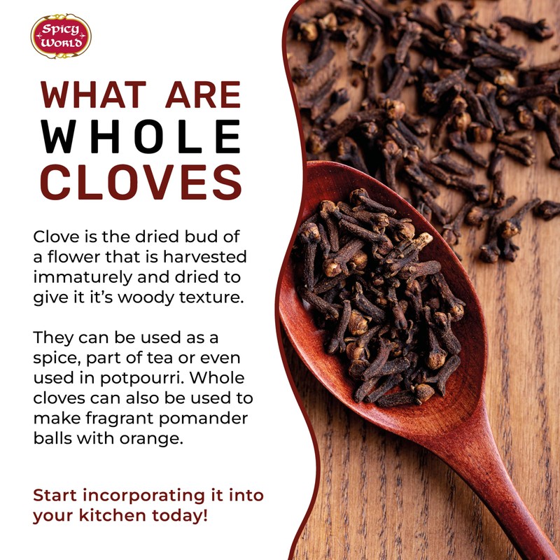 Cloves Whole Bulk 14 Oz Bag - Pure, Non-GMO, Premium