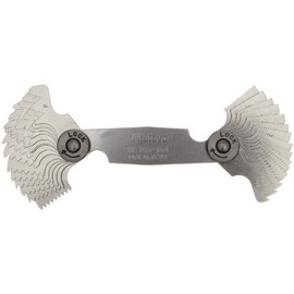 Mitutoyo 188-101, Whitworth Screw Pitch Gage, 4 to 42 TPI, 30 Leaves
