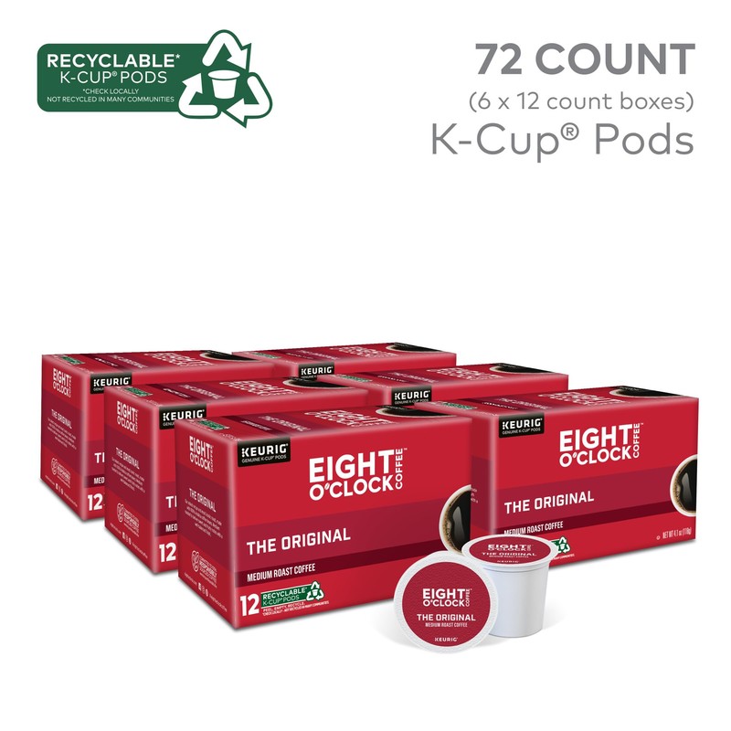 Eight O'Clock Coffee The Original, Single-Serve Keurig K-Cup Pods, Medium