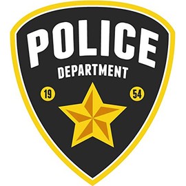 JJH Inc Magnet Police Department Star Emblem Sign Flexible Vinyl Magnet Waterproof Car Magnetic Bumper Sticker 5"