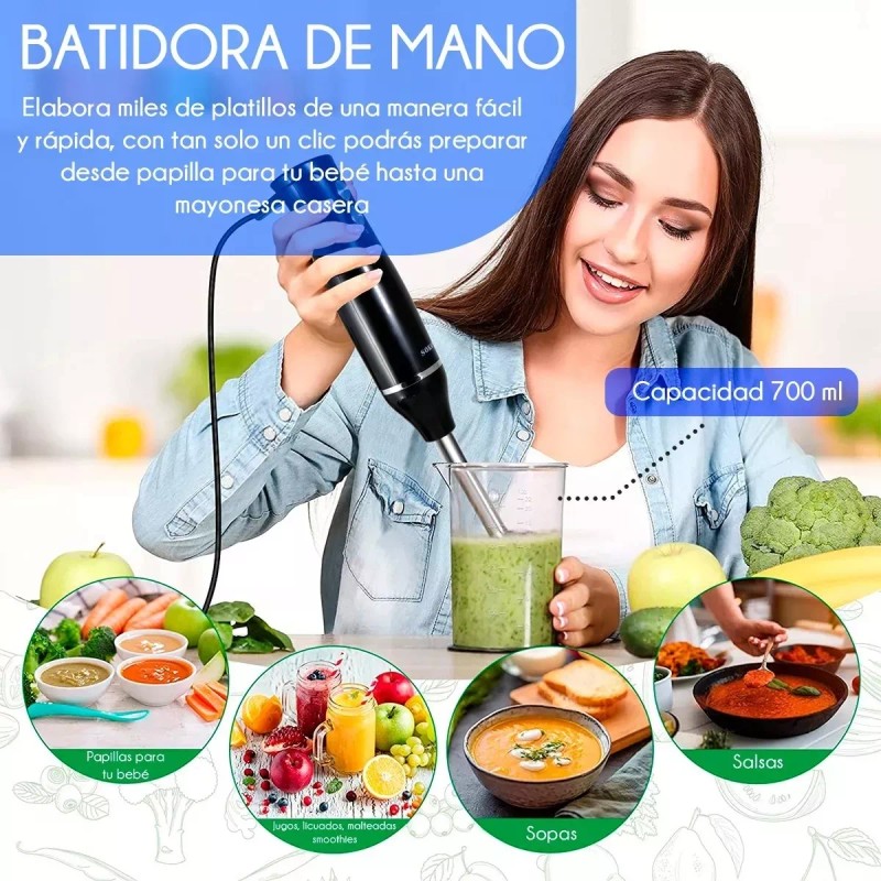 BABEEFLY Batidora De Inmersión Trituradora 500w Electrodomesticos