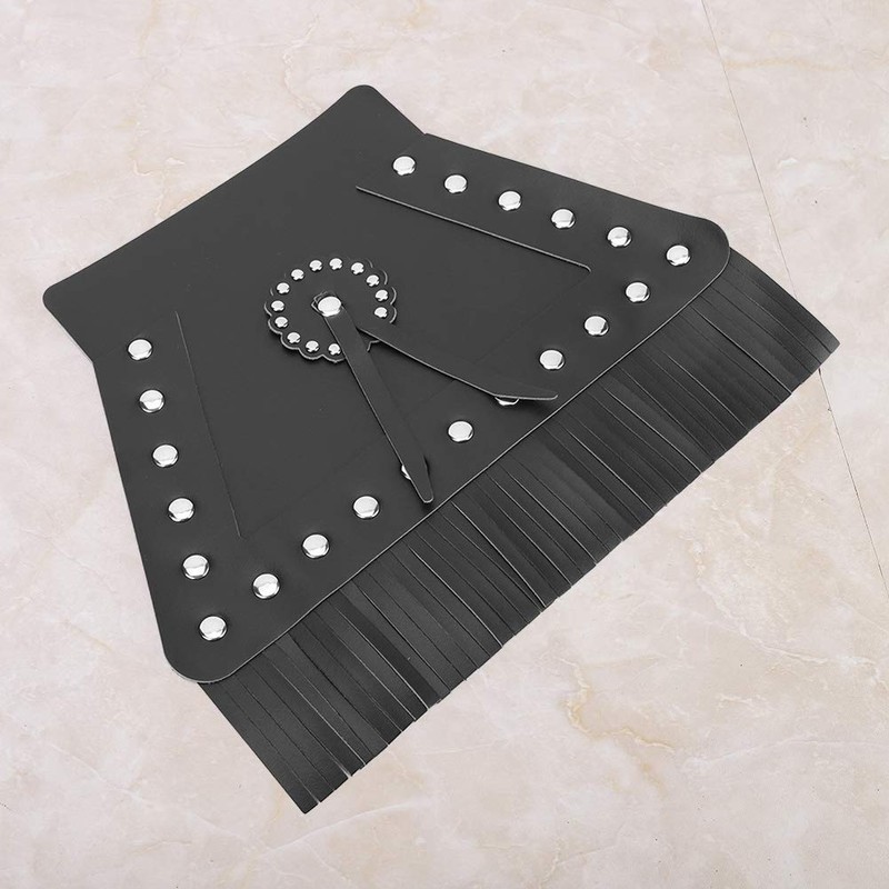 Motorcycle Mud Flap, Fringed Leather Universal Motorcycle Front Flap Mudguard