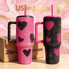 Us  40 OZ Sparkle Rhinestone Durable Sports Bottle Cup 40OZ for Home Office Outdoor Daily Usecolor: H1.0 Sub White, capacity: 40 oz