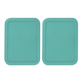 Replacement Lid for Pyrex Plastic Turqoise Cover 11 Cup (8" x 9.75") Bowl Rectangle 7212-PC (2-Pack)