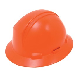 Dynamic Kilimanjaro Full Brim Hard Hat, HDPE Shell, Type 1, Class E, 4-Point Suspension, Wheel Ratchet Adjustment, Orange (280-HP641R-03)