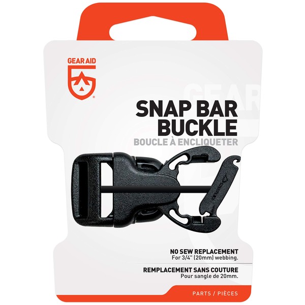 Gear Aid 80485 Snap Bar Repair Buckle, 1", Black