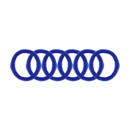 Zac's Alter Ego Pack of 6 Stretchy Elasticated Soft Snag Free Ponios/Elastics/Hair Ties