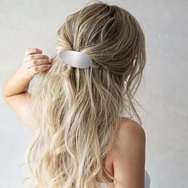 LOVINSHOW - 2 pinzas grandes para el pelo, 10,16 cm de agarre antideslizante, grandes pinzas accesorios para mujeres (2 unidades de color negro mate)