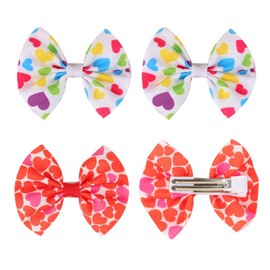 Dzrige Valentine's Day Hair Bows Clips,Love heart Pattern Hairpins,Heart Shaped Clip Hair Accessories for Women Girls Valentine's Day Mother's Day Birthday Wedding Themed Party Gift