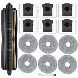 TriCut Brush Replacement Kit for Dreame X40 Ultra, X30 Ultra, L30 Ultra, L10s Ultra, L20 Ultra, L10s Pro Ultra, L40 Ultra Vacuum Cleaner, 14-Pack Accessories with Main Brush, Mop Pads, Dust Bags