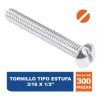 Fiero Tornillo Tipo Estufa 3/16x1/2', 300pz, Fiero 44614