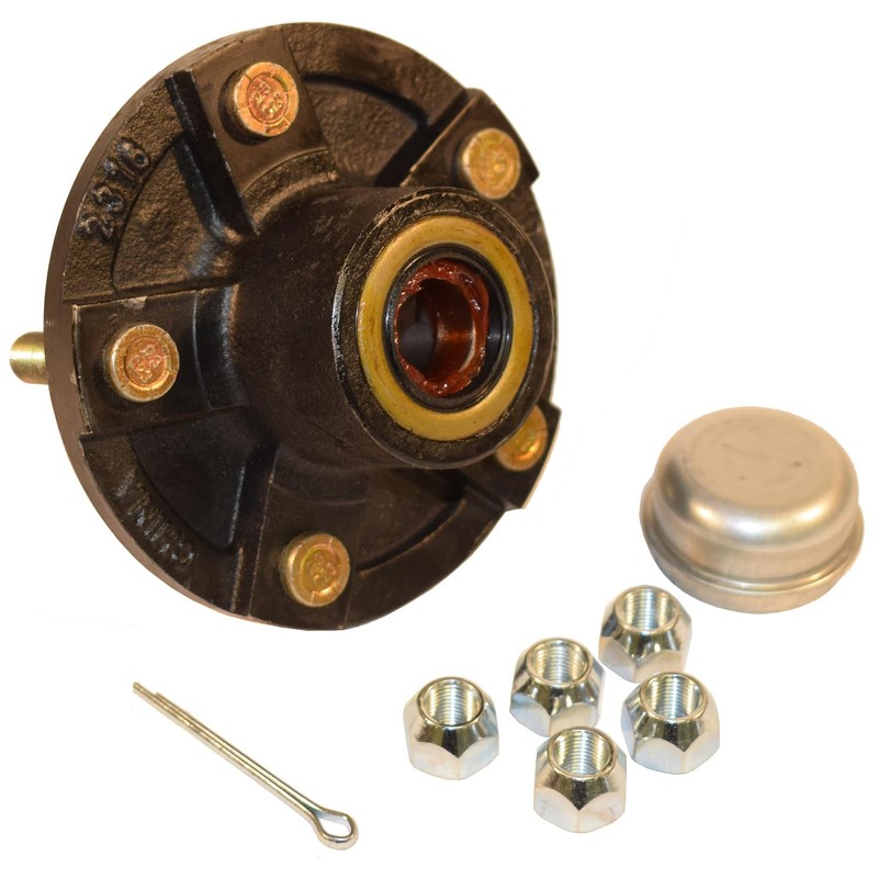 Rigid Hitch Pre-Greased Trailer Hub Kit (RHI-150-PG) 5 Bolt on