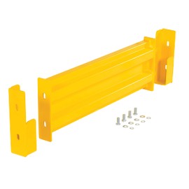 Vestil GR-F2R-DI-3-YL Steel 2 Ribbed Drop in Style Guard Rail 30 in Length Yellow