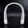White Adjustable Hanging Neck Electric Fan Bladeless Portable USB Charging