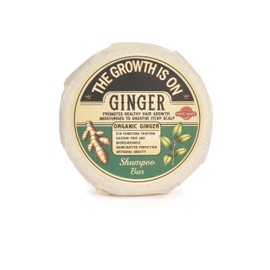 The Growth is On Organic Artisan Ginger Shampoo Bar – Handmade Hair Growth Bar with Rosemary, Turmeric & Lemon – Sulfate-Free, Aluminum-Free, Plastic-Free Solid Shampoo for Oily, Itchy, Thinning Scalp – 90g