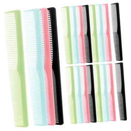 WOONEKY Fine Hair Hair Cutting Comb Set 20pcs Men's Teasing Comb Portable for Women