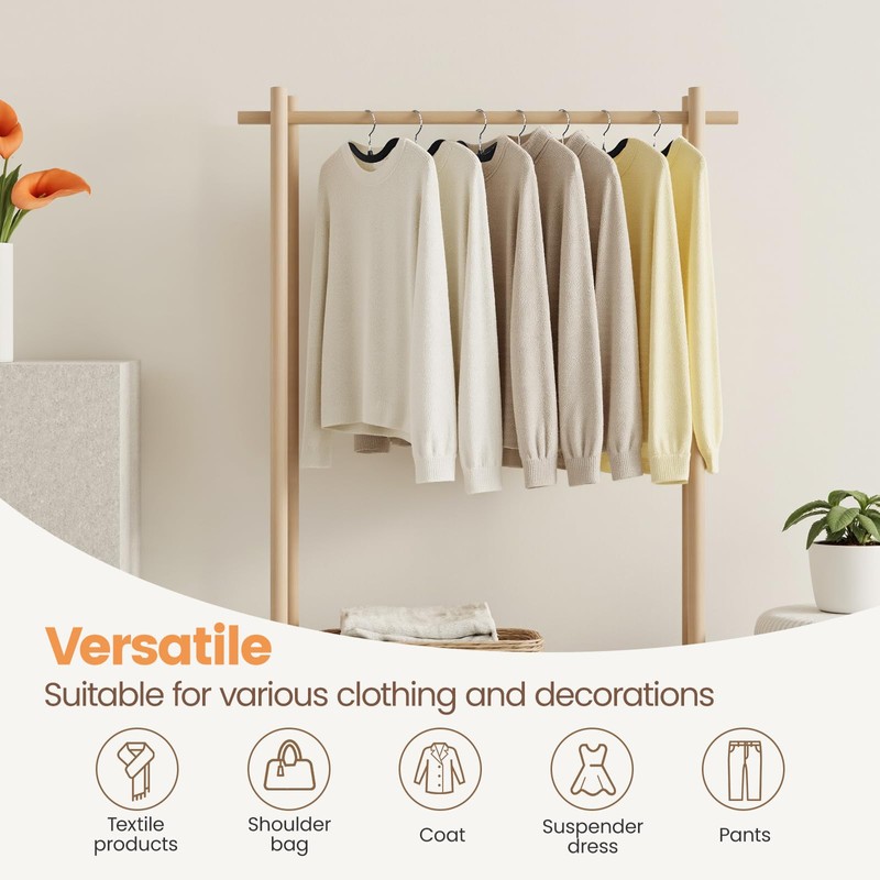 Plastic Hangers 20 Pack Ultra-Thin Space-Saving ABS 360° Swivel Hook