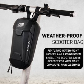 Waterproof Electric Scooter Handlebar Bag [2L] – Quick Release Front Hanging Storage with Zippers & Reflective Material – Large Capacity for Phone, Wallet, Keys, Charger, Tools – Durable & Portable