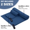 Sinand Microfibre towel 2 Pack |160x80cm+80x40cm| Ultra Lightweight Gym Towel,