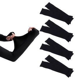 LAKJUOZ 4 Pairs of Arm Sleeves Cooling Sleeve Warmers for Men and Women Arm Warmers UV Protection Sun Protection Arm Sleeves UPF 50 Arm Cover Cooling Arm Warmers for Volleyball Cycling Basketball