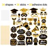 Qpout 36 Pieces Glitter Fancy Graduation Photo Booth Props Class