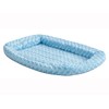 Double Bolster Pet Bed | Blue 36-Inch Dog Bed ideal
