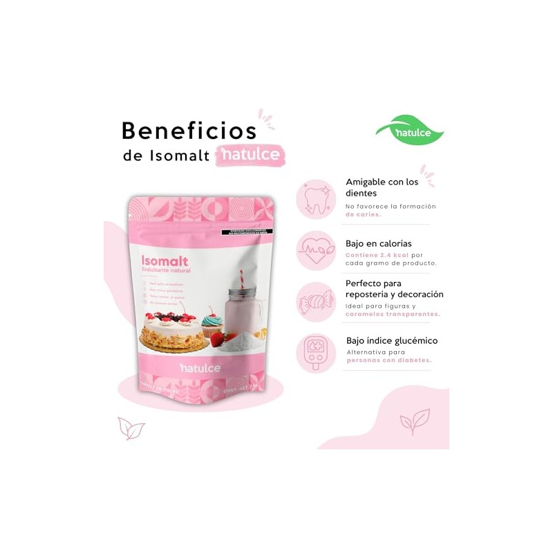 NATULCE | Isomalt 1kg | Ideal Repostería Y Decoración Libre