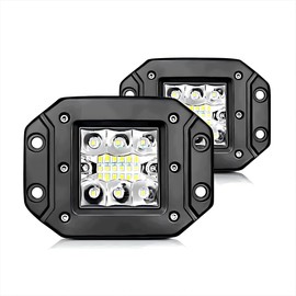 WELLIT LED Work Light 12 V 24 V 2 x 5 Inch LED Headlight Flush Mount Spot LED Pods Cube Additional Headlight Offroad Lighting for Tractor Car SUV Bager