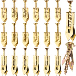 HINZIC 36PCS Self-Drilling Drywall Anchors, Zinc Plated Steel Screws and Anchors Kit Heavy Duty, No Drill or Holes in Wall, for Garden Statues, Patio Furniture, TV, Shelf Straps, Cabinets - 3 Sizes