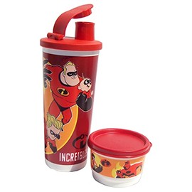 Tupperware Incredibles Super Hero Tumbler and Snack Cup