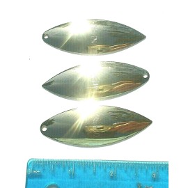 ALL AMERICAN Touenament Quality Spinnerbaits 3 GOLD size #6 WILLOW LEAF Spinner Blades Willow Blade Bass Fishing Spinnerbaits